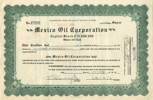 Mexico Oil Corporation - Stock Certificate